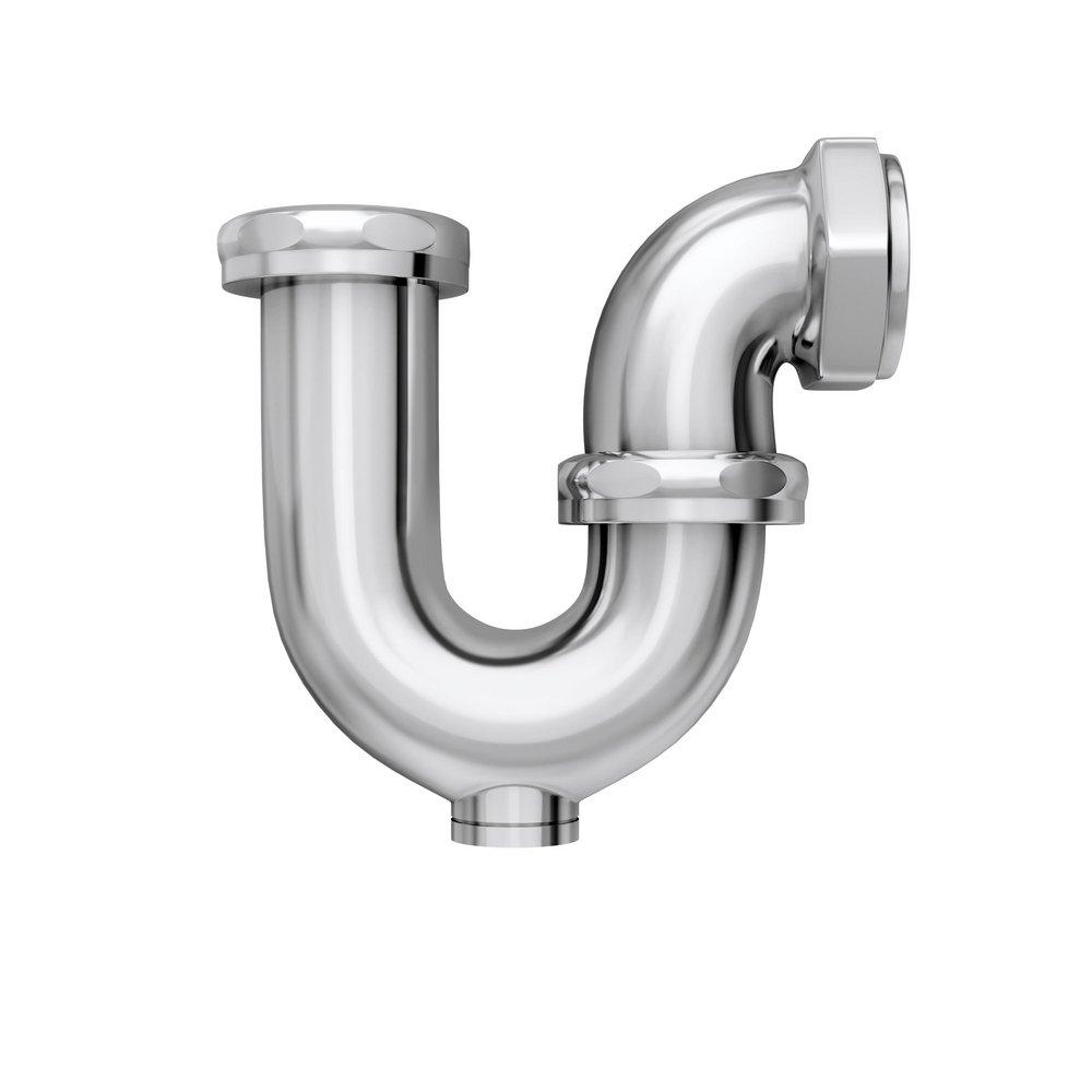 1-1/2 in. Cast Brass P-Trap in Polished Chrome 
