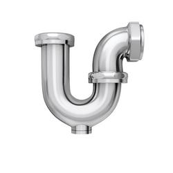 1-1/2 in. Cast Brass P-Trap in Polished Chrome
