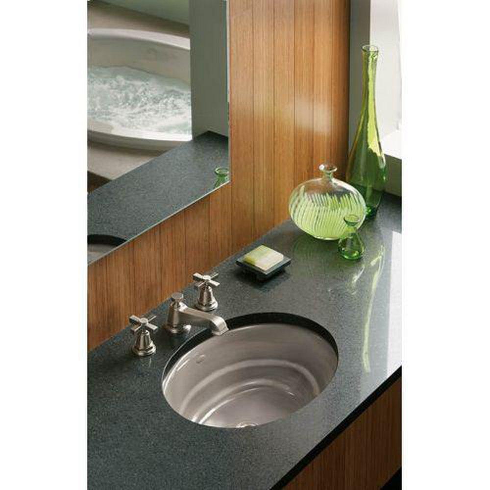 KOHLER Vibrant&reg; Polished Nickel Two Handle Widespread Bathroom Sink Faucet 