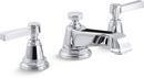 KOHLER Polished Chrome Two Handle Widespread Bathroom Sink Faucet 