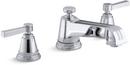 Deckmount Bath Faucet Trim with Lever Handle in Polished Chrome (Less Valve)