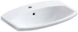 22-11/16 in. Drop-in Rectangular Vitreous China Bathroom Sink in White