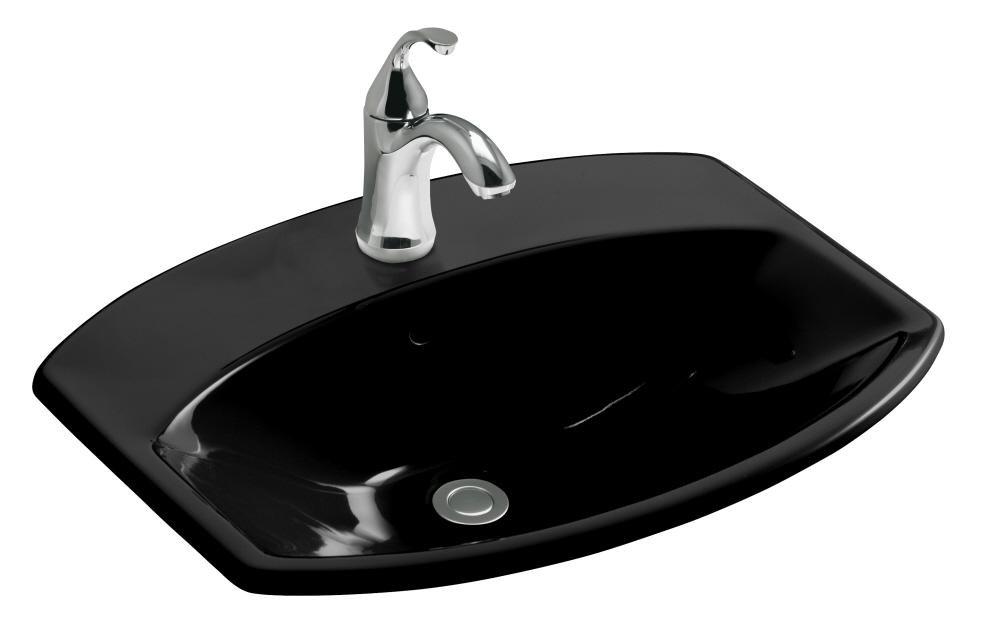 KOHLER Black Black&trade; CIMARRON Self-Rimming Lavatory One Hole 
