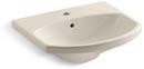 22-3/4 in. Rectangular Vitreous China Pedestal Bathroom Sink in Biscuit
