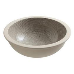 16-1/8 in. Undermount Round Vitreous China Bathroom Sink in Boucle Tweed
