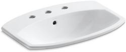 22-11/16 in. Drop-in Rectangular Vitreous China Bathroom Sink in White