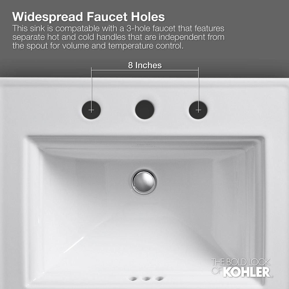 KOHLER White Drop-in Basin 