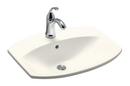 22-11/16 in. Drop-in Rectangular Vitreous China Bathroom Sink in Biscuit