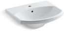 22-3/4 in. Rectangular Vitreous China Pedestal Bathroom Sink in White