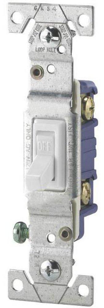 DiversiTech® White 120V 1-Pole Electric Toggle Switch 