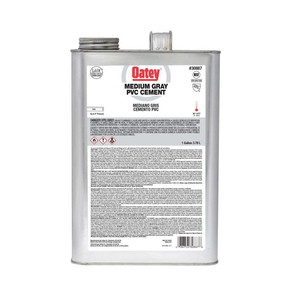 Oatey&reg; Grey Plastic Grey Pipe Cement 
