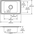 Elkay Satin Stainless Steel 1-Bowl Topmount Classroom Sink with Center Drain 