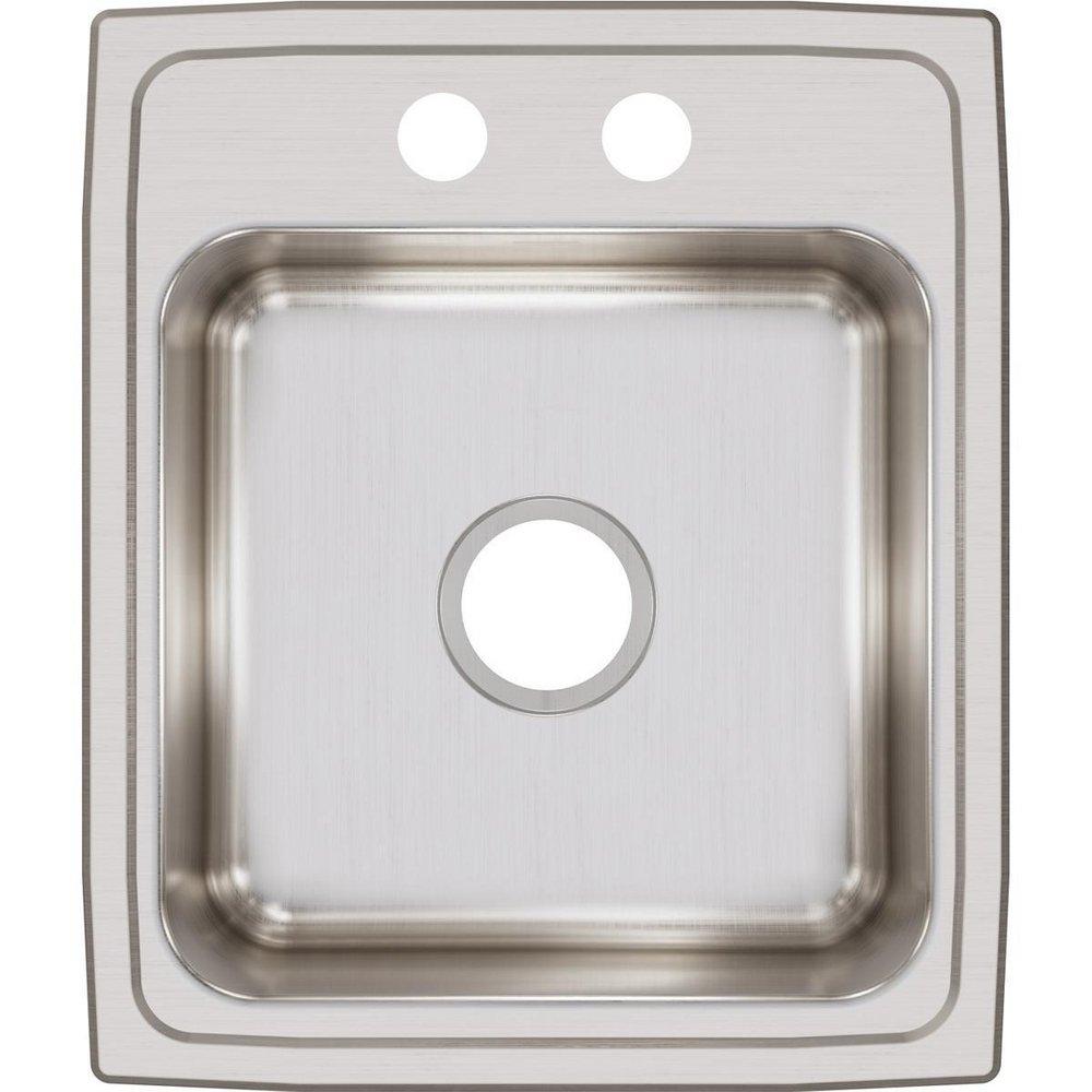 Elkay Lustrous Satin 17 x 20 in. Stainless Steel Single Bowl Drop-in Kitchen Sink in Lustrous Satin 