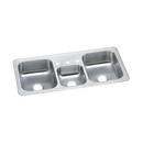 Elkay Brushed Satin 43 x 22 in. Stainless Steel Triple Bowl Drop-in Kitchen Sink in Brushed Satin 