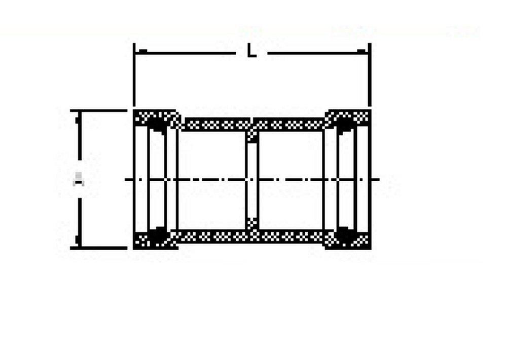 Harrington Corporation IPS Straight CL200 PVC and Polypropylene Line Coupling 