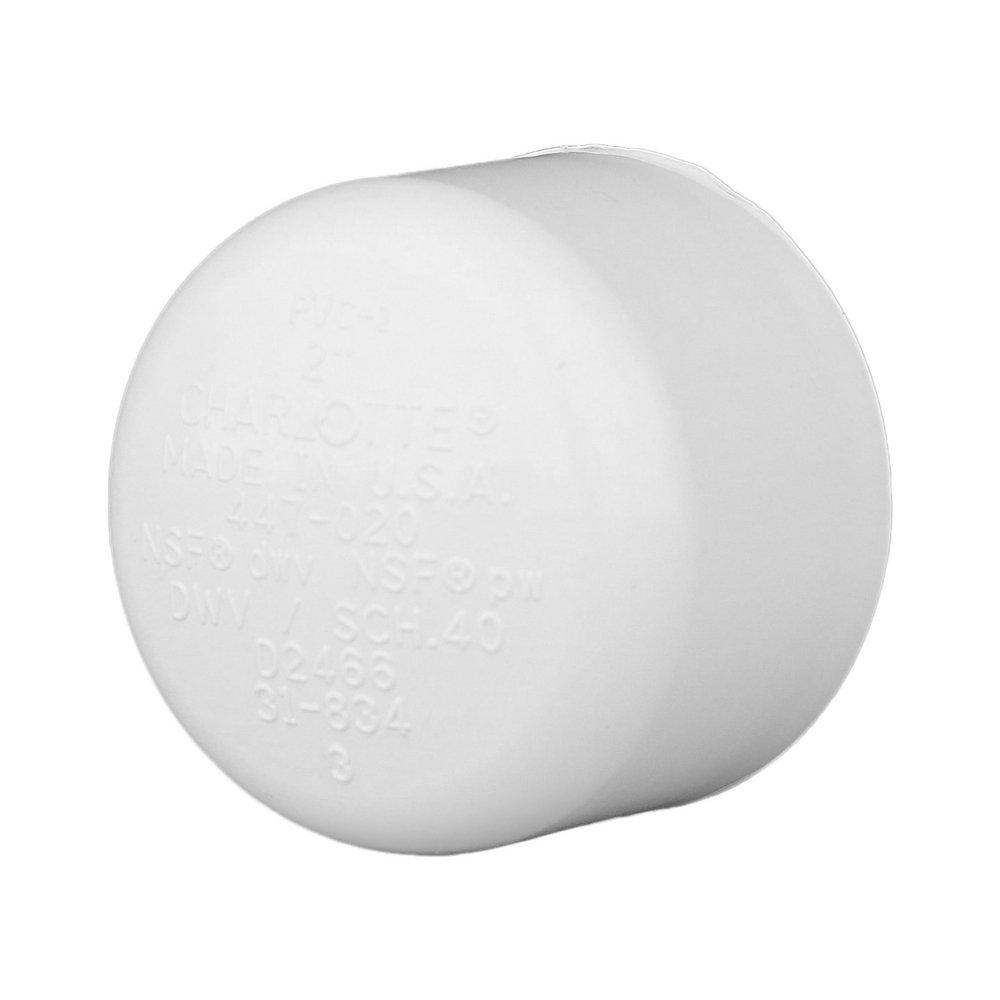White PVC Schedule 40 Cap 