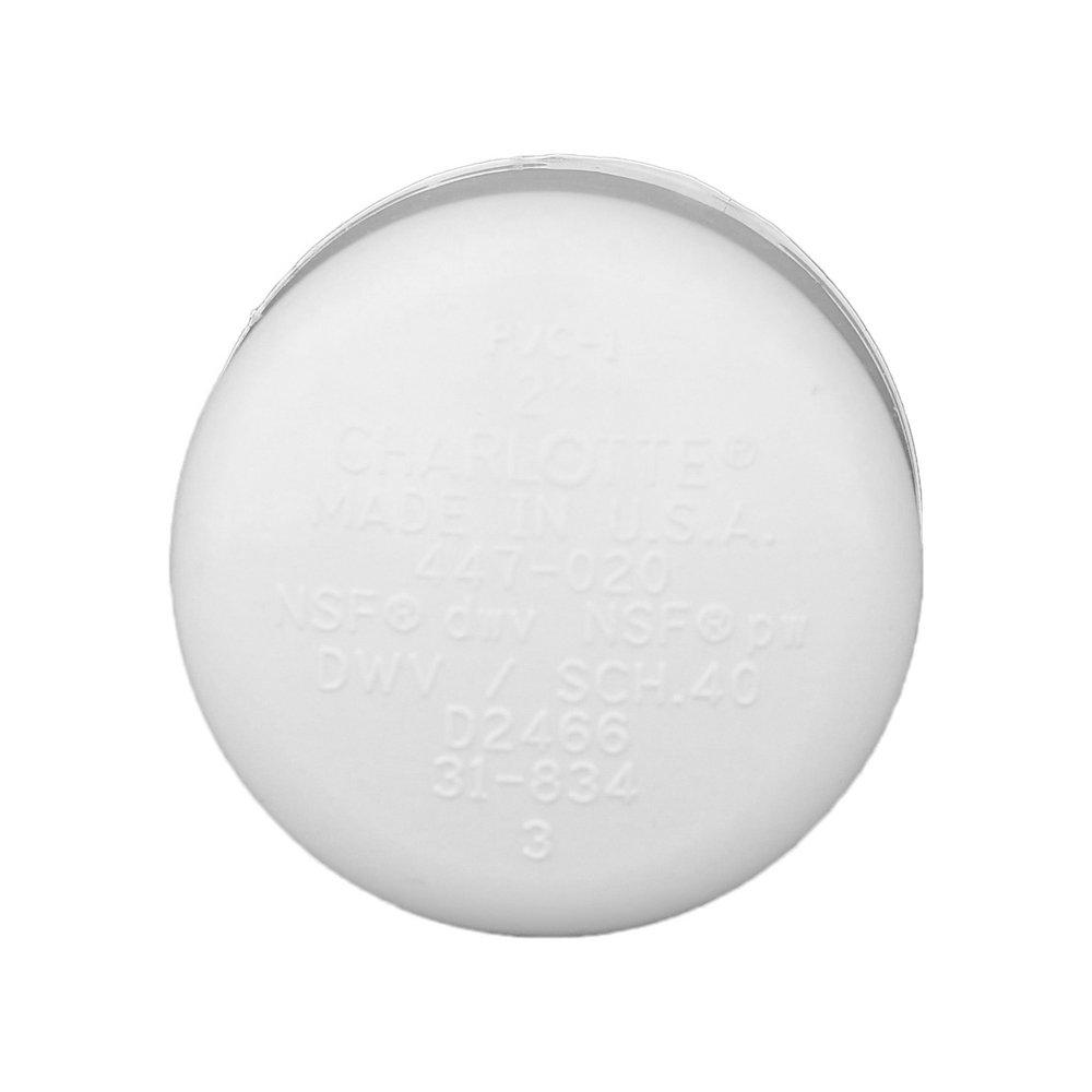 White PVC Schedule 40 Cap 