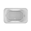 JACUZZI&reg; Black 59-3/4 x 59-3/4 in. 10-Jet Acrylic Corner Drop-In Whirlpool Bathtub with Center Drain and J4 Luxury Control 