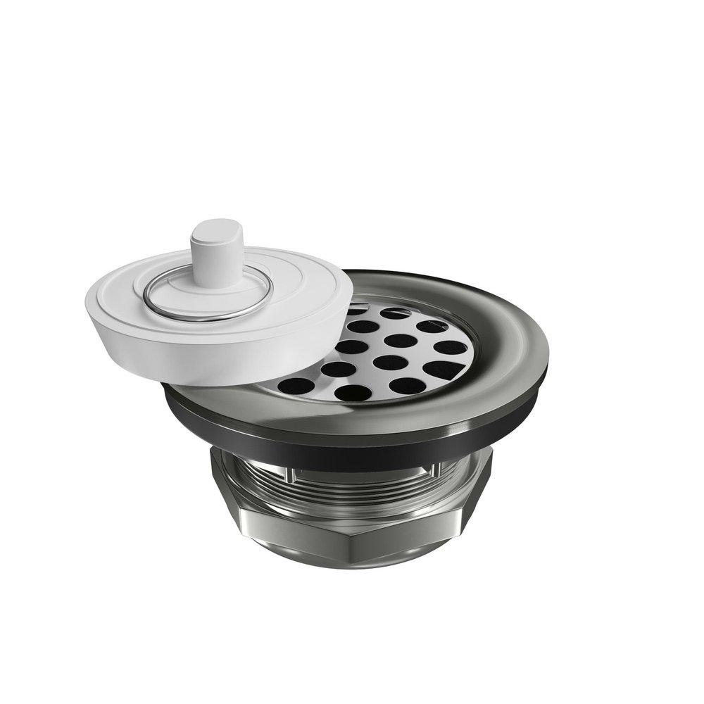 PROFLO&reg; Stainless Steel Flat Top Junior Strainer with Plug 