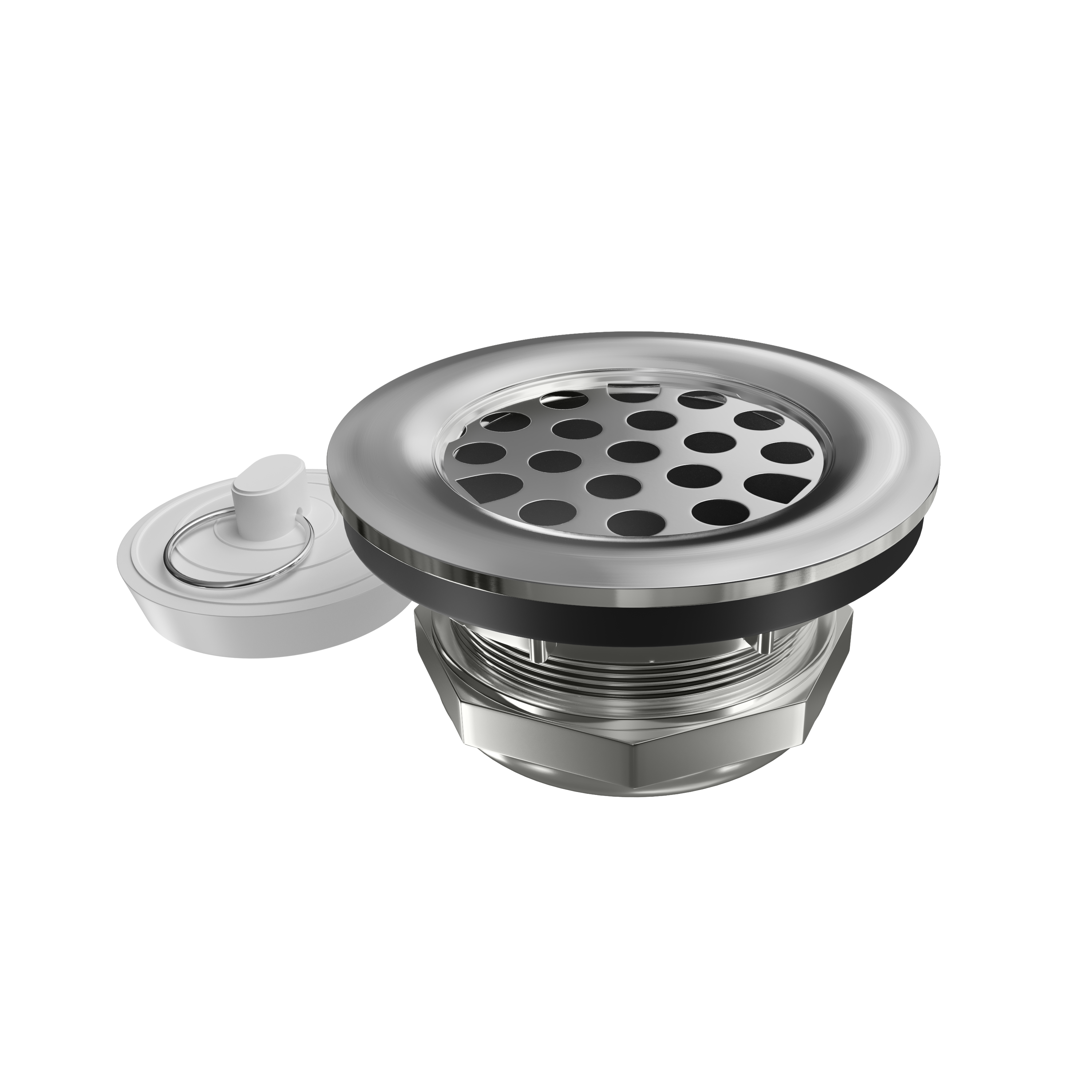 PROFLO&reg; Stainless Steel Flat Top Junior Strainer with Plug 