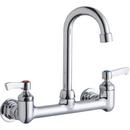 Elkay Polished Chrome Two Lever Handle Wall Mount Service Faucet 