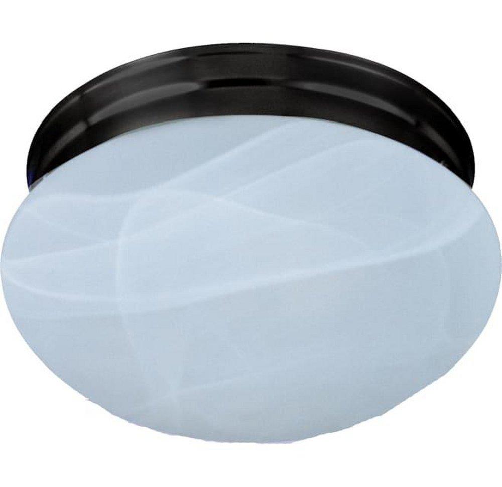 Maxim Lighting&reg; Oil Rubbed Bronze 4-1/2 x 7-1/2 in. 60 W 1-Light Medium Flush Mount Ceiling Fixture with Marble Glass 