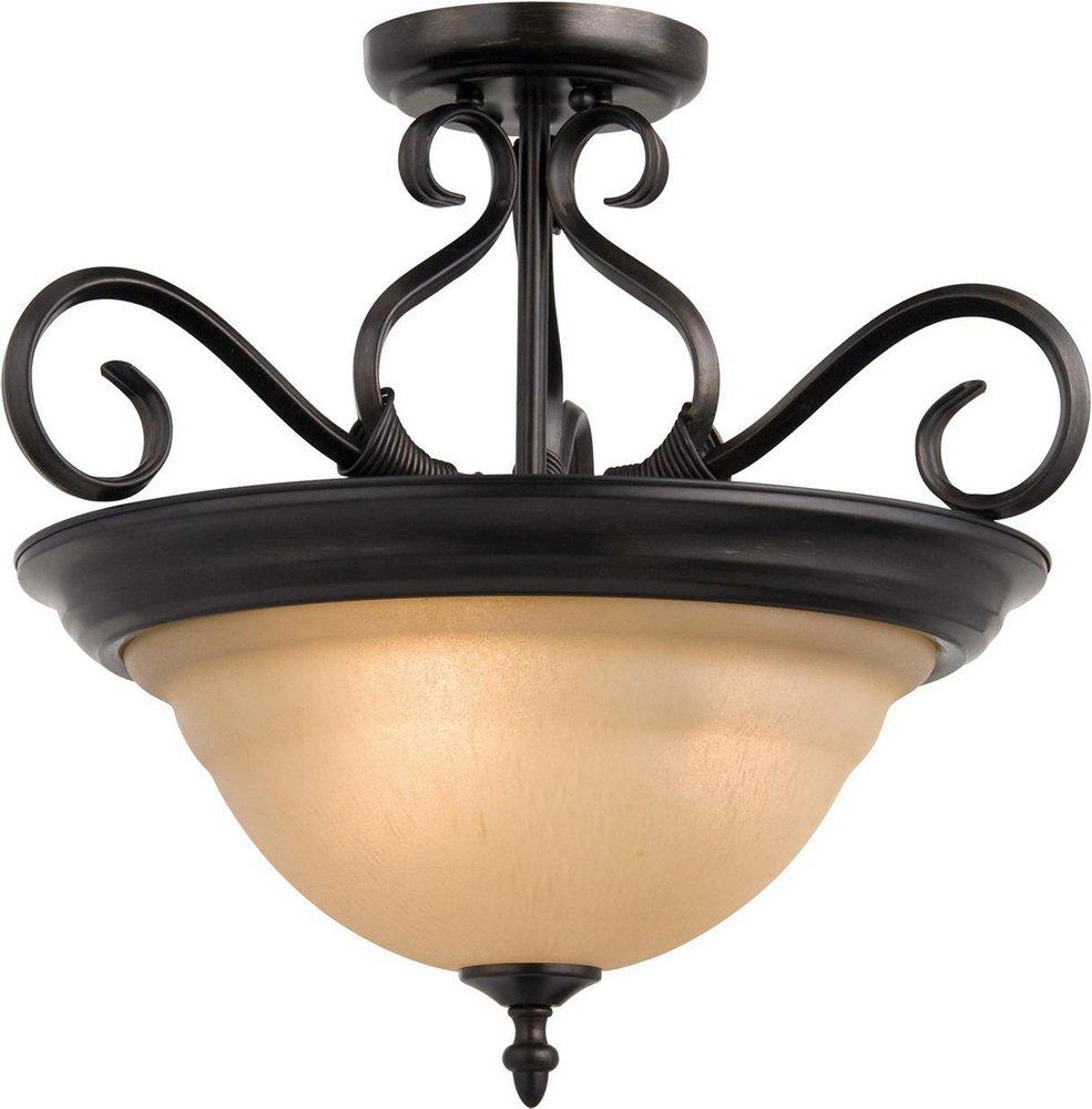 Maxim Lighting&reg; Kentucky Bronze 75W 3-Light Incandescent Ceiling Light Fixture with Wilshire Glass 