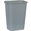 Rubbermaid Grey 10-1/4 gal Waste Basket Large Rectangular Trash Can 