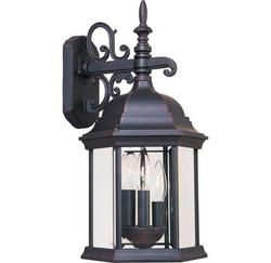 19 in. 40W Wall Mount Candelabra Lantern in Empire Bronze