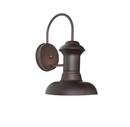9-1/2 x 8 in. 100W 1-Light Outdoor Wall Lantern in Empire Bronze