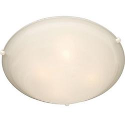 20 in. 4-Light Flushmount in White with Marble Glass Shade