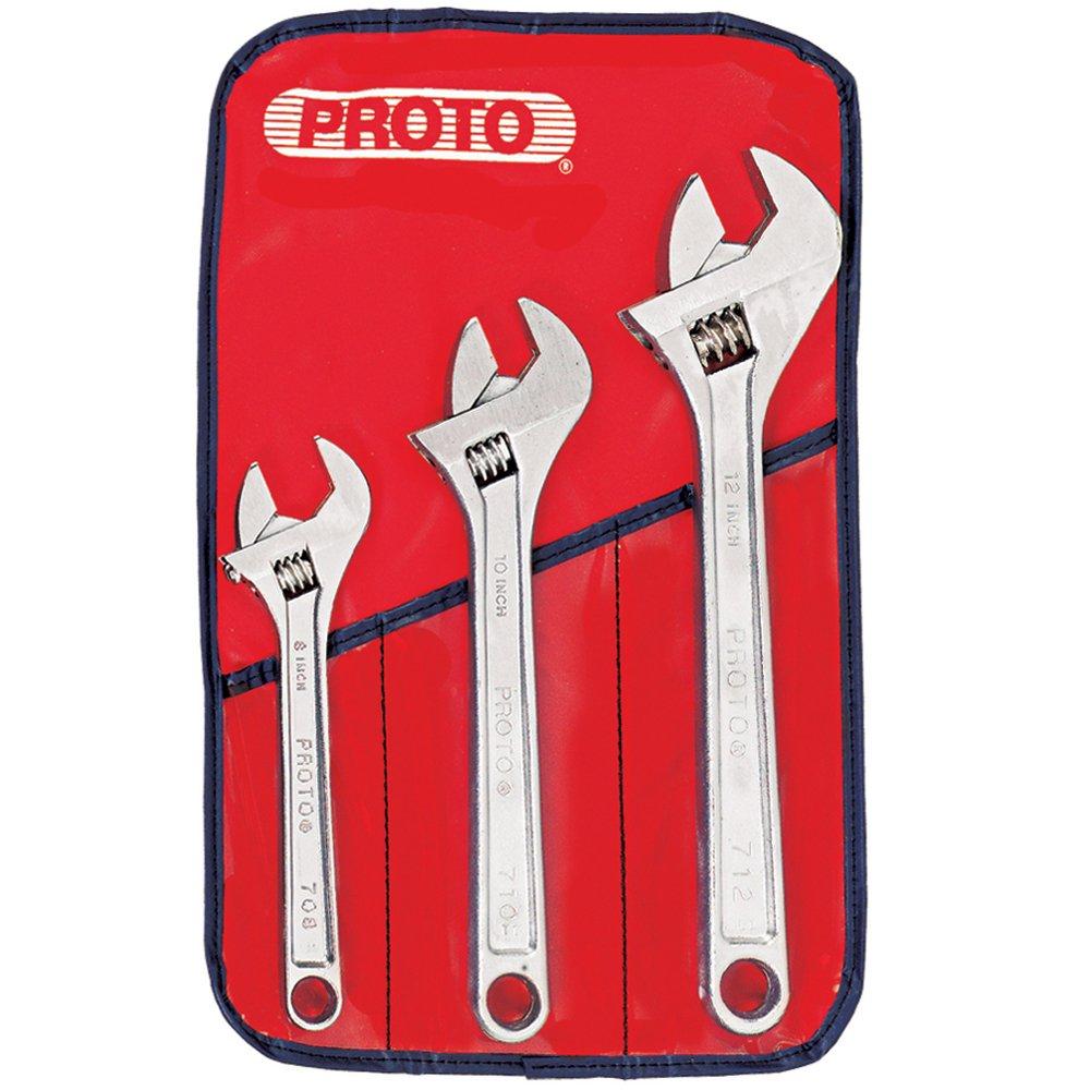 Stanley-Proto Satin Adjustable Wrench Set 