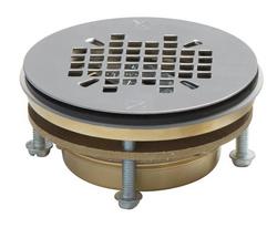 2 in. No Caulk Brass Shower Drain