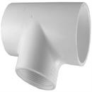 White Socket x FPT Straight Schedule 40 PVC Tee 
