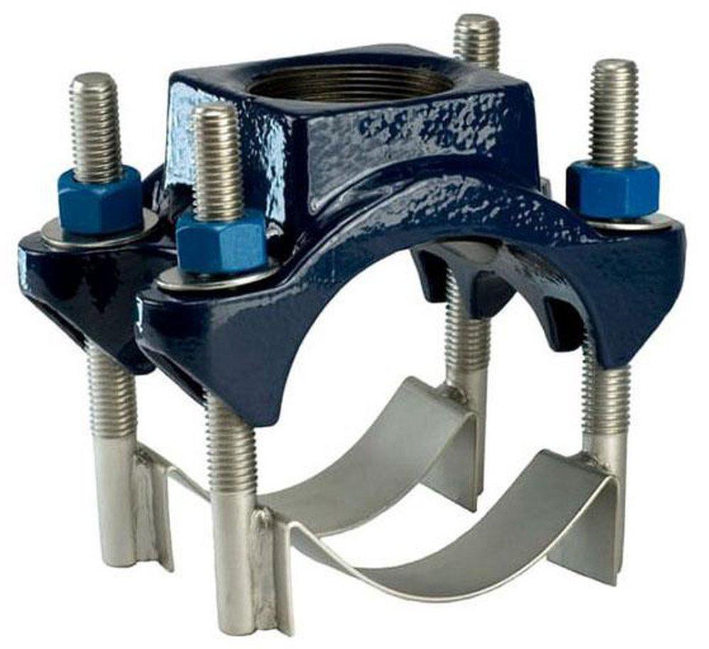 JCM Industries 8 in. CC Ductile Iron Double Strap Saddle 