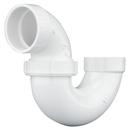 White PVC DWV Union P-Trap with Plastic Nut 