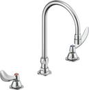 Two Handle Wristblade Deck Mount Service Faucet in Chrome