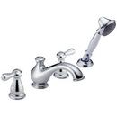 18 gpm 4-Hole Roman Tub Trim with Hand Shower in Polished Chrome (Less Handle) (Trim Only)