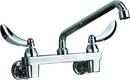 Delta Faucet Chrome Double Lever Handle Wall Mount 