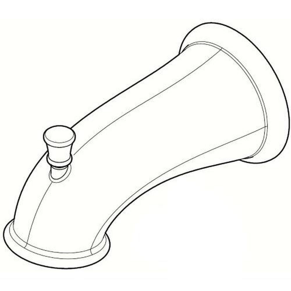 Pfister Polished Chrome 1/2 x 6-1/32 in. NPT Metal Tub Spout 