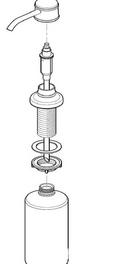 Pfister Polished Chrome Kitchen Soap Dispenser Sub Assembly 