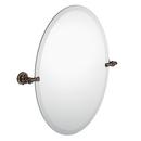 Moen Oil Rubbed Bronze 26 x 2-97/100 in. Zinc-Glass Oval Tilt Mirror 