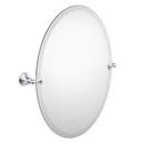 26 x 22-13/16 in. Zinc-Glass Oval Tilt Mirror in Polished Chrome