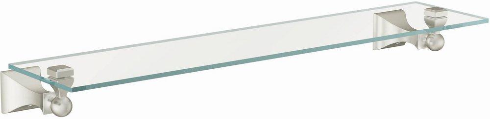 Moen Brushed Nickel 20 in. Glass and Zinc Bathroom Shelf 