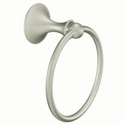 Round Closed Towel Ring in Brushed Nickel