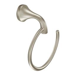 Round Open Towel Ring in Brushed Nickel