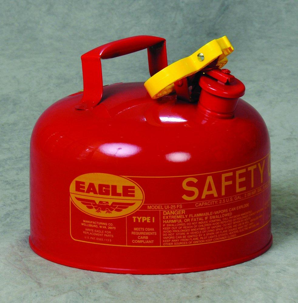 Eagle Red Galvanized and Powder Coated Gas Canister in Red 