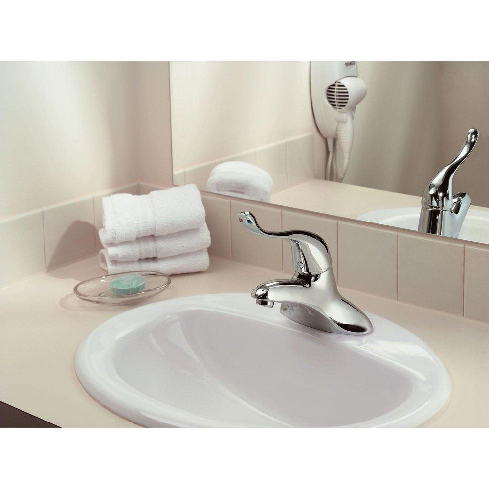 Moen Chrome Single Handle Centerset Bathroom Sink Faucet 