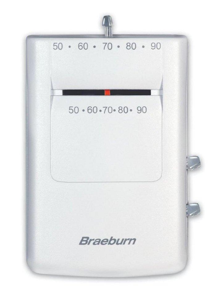 Braeburn Systems White 1H/1C Non-programmable Thermostat 