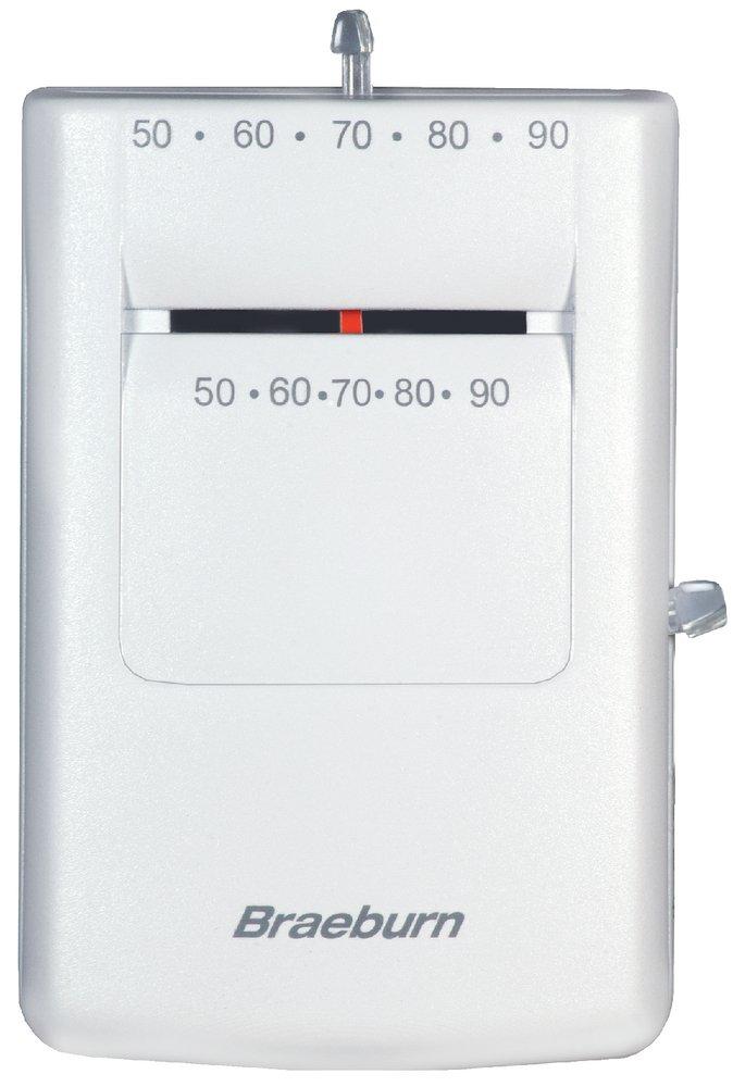Braeburn Systems White 1H Non-programmable Thermostat 